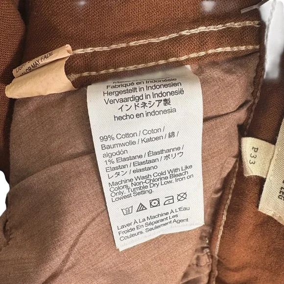 Madewell Emmett Wide Leg Chestnut Brown Trousers Womens P33 Jeans Pants Denim - Picture 10 of 10